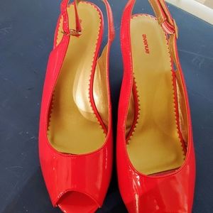 Coral Platform Sandals 9.5 W (2 for $30)